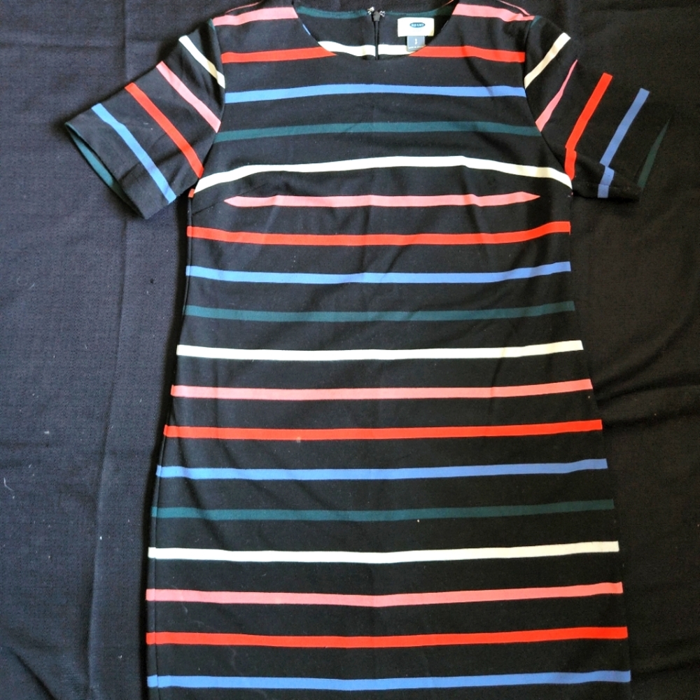 Old Navy Striped cotton shift dress